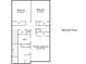 Detailed second floor plan showcasing the layout of the bedrooms and bathrooms at 1168 Great Ridge Pkwy, Chapel Hill, NC 27516