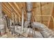 Open attic showing HVAC and duct work at 1326 Fairview Club Dr, Wake Forest, NC 27587
