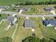 An aerial view of home featuring fenced backyard and a peaceful setting at 172 Fox Run Ct, Benson, NC 27504
