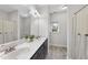 Bathroom with double sinks and a vanity with marble countertops at 172 Fox Run Ct, Benson, NC 27504