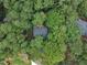 Overhead view of a home surrounded by mature trees at 2095 Woodberry Dr, Clayton, NC 27527