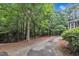 Private driveway surrounded by lush trees and foliage leading to a lovely home at 2095 Woodberry Dr, Clayton, NC 27527