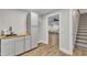 Basement wet bar featuring wood countertop and view of media center at 2095 Woodberry Dr, Clayton, NC 27527
