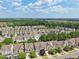 Scenic aerial view of a well-planned neighborhood surrounded by lush green trees and blue sky at 2323 Pindos Dr, Cary, NC 27519