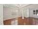 Bright living room with hardwood floors and crown molding at 2323 Pindos Dr, Cary, NC 27519