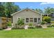 Charming backyard view with lush greenery and garden boxes, providing a serene outdoor space at 2816 Keck Dr, Burlington, NC 27215