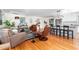 Bright and airy open-concept living room with a view to the kitchen and breakfast bar at 2816 Keck Dr, Burlington, NC 27215