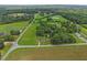 Wide aerial shot of a property, pond, cluster of trees and lush greenery, showing boundaries at 4240 Friendship Rock Creek Rd, Burlington, NC 27215