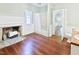 Bathroom featuring vintage floors, standalone bath and shower, and a fireplace at 4822 Nc Highway 98 W, Youngsville, NC 27596