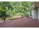 Large outdoor deck perfect for entertaining and enjoying the serene backyard views at 1028 Harpers Ridge Ct, Wake Forest, NC 27587