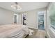 This bedroom is connected to a walk-in closet and bathroom at 1104 Suterland Rd, Cary, NC 27511