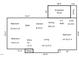Detailed floor plan outlining room dimensions and layout for the home, including the kitchen and bedrooms at 1702 Pinecrest St, Burlington, NC 27215