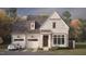 Charming white brick home with a two-car garage, well-manicured lawn, and a stylish front entrance at 2610 Marchmont St, Raleigh, NC 27608