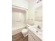 Bathroom featuring a shower and tub combination, along with modern fixtures and a vanity at 27 Stonewall Way, Durham, NC 27704