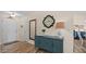Welcoming entryway featuring stylish decor, a console table, and wood-look flooring at 302 Slate Dr, Gibsonville, NC 27249