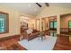 Cozy living area with hardwood floors, high ceilings and an open floorplan at 3707 Stonegate Dr, Chapel Hill, NC 27516
