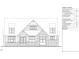 Detailed architectural drawing showcases the charming exterior elevation of the home at 497 Corbett Dr, Pittsboro, NC 27312