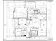 Detailed floor plan with layout of kitchen, bedrooms, living spaces and garage, showing dimensions at 535 Corbett Dr, Pittsboro, NC 27312