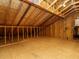 Unfinished attic space with exposed beams and plywood flooring, ready for customization at 660 Still Willow Ln, Wendell, NC 27591