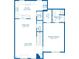 Detailed floor plan showcasing the layout of the kitchen, living room, and primary bedroom at 1009 Porchside Dr, Apex, NC 27502
