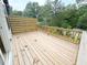 The private wooden deck provides an outdoor space with a wood railing, perfect for relaxing at 1015 Regalia Rd # 27, Durham, NC 27713