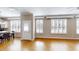Spacious living area with beautiful hardwood floors and plantation shutters on windows throughout at 112 Salmon River Dr, Durham, NC 27705