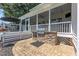 Stone outdoor grilling area, perfect for entertaining and enjoying the outdoors at 114 Boone Trl, Garner, NC 27529
