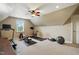 Spacious home exercise room featuring a treadmill, stationary bike, weight bench and yoga ball at 164 Avocet Ln, Clayton, NC 27520