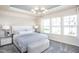 Serene bedroom featuring a tray ceiling, lots of natural light, and neutral decor at 273 Broomside Ave, Raleigh, NC 27603