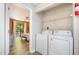 Convenient laundry area with washer and dryer hookups, located near the bedroom at 346 Summerwalk Cir, Chapel Hill, NC 27517