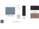 Displays color scheme for new home with choices for siding, shutters, trim, shingles, brick, and front door at 358 N Maple Walk Dr # 244, Garner, NC 27529