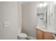 Convenient half-bathroom featuring updated fixtures, tile floors and neutral paint at 501 Finsbury St # 204, Durham, NC 27703