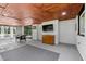 Spacious game room features a pool table, TV, and painted brick wall at 6005 Lake Wheeler Rd, Raleigh, NC 27603