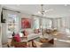 Naturally lit living area with modern decor and a view of the home's exterior at 610 Callan View Ave, Wake Forest, NC 27587