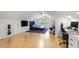 Bedroom with a bed, desk, and built-in shelves at 701 Bennington Dr, Raleigh, NC 27615