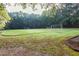 Community soccer field, showing goals and surrounding grassy area at 701 Bennington Dr, Raleigh, NC 27615