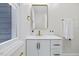 Bathroom with modern vanity and gold fixtures at 813 N Main St, Burlington, NC 27217