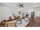 Bright living room with modern decor, hardwood floors, and ample natural light at 813 N Main St, Burlington, NC 27217