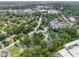 Wide aerial shot of a neighborhood featuring tree-lined streets and diverse residential buildings at 815 Daniels St # A, Raleigh, NC 27605