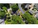 Aerial view of the house with a deck and patio at 107 Quarter Path, Cary, NC 27518