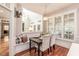 An eat-in dining nook is adjacent to a sunny window at 109 Fox Trap Ct, Garner, NC 27529
