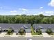 Aerial view of attractive homes with landscaped yards and lush greenery at 1125 Surveyor Dr, Durham, NC 27703
