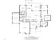 Detailed floor plan showcasing the layout of the first floor, including kitchen, dining, garage, and bedrooms at 20 Delia Ln, Pittsboro, NC 27312