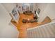 Open floor plan view of the living room, hardwood floors and kitchen at 302 Caraway Ln, Cary, NC 27519