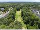 Scenic aerial view of community homes backing onto a lush golf course at 3207 Imperial Oaks Dr, Raleigh, NC 27614