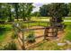 Charming fenced garden area with a rustic wooden fence and small gate in the backyard at 3619 Nc-57, Hillsborough, NC 27278