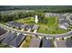 Aerial view of craftsman homes with mature trees and green spaces at 365 Middleton Pl, Chapel Hill, NC 27516