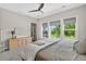 Spacious bedroom with a view of backyard and a cozy area for relaxation and leisure at 365 Middleton Pl, Chapel Hill, NC 27516