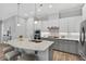 Modern kitchen featuring an island with bar seating, stainless steel appliances, and sleek countertops at 365 Middleton Pl, Chapel Hill, NC 27516