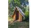 Small, rustic wooden structure with an A-frame roof, perfect for storage or a playhouse at 4008 Old Nc 86, Hillsborough, NC 27278